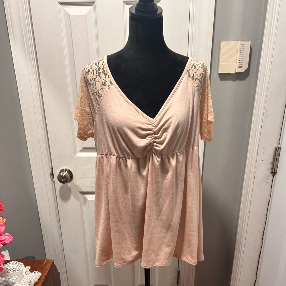 Pale pink Torrid blouse